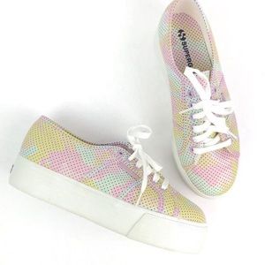 Superga Pink Fantasy Platform Sneakers
